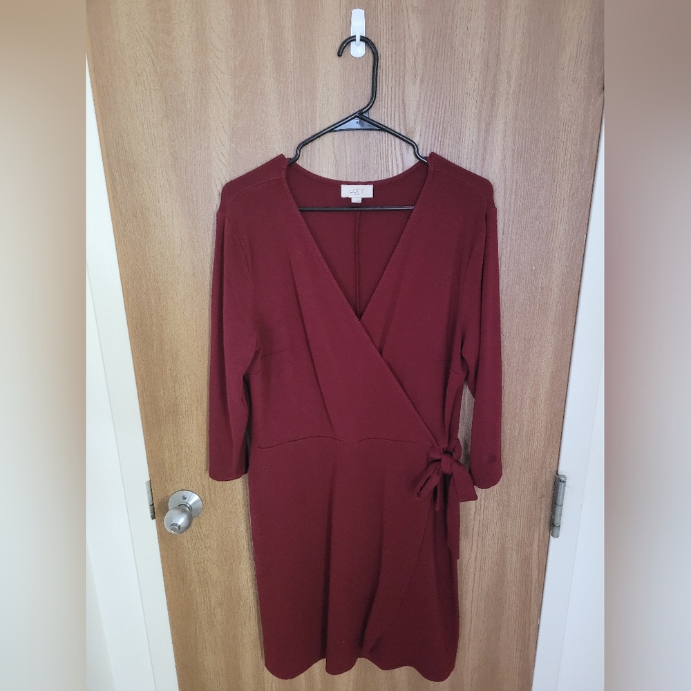 Casual V Neck Wrap Dress